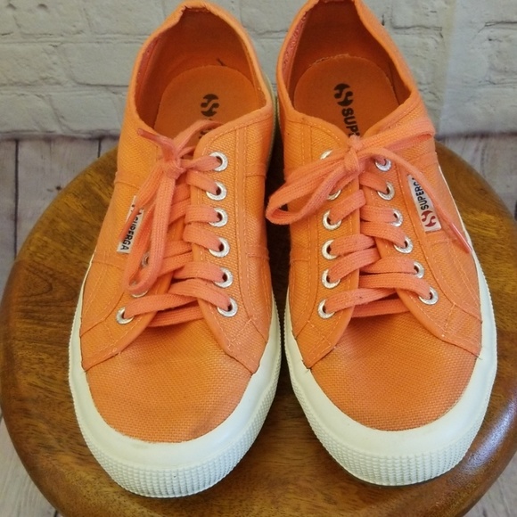 Superga Orange Cotu Canvas Tennis Shoes - Picture 2 of 6